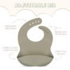 MAIN IMAGE BIB SILICONE BABY GIFT BASKET- OLIVE SAGE