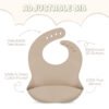 MAIN IMAGE BIB Silicone baby bib beige