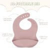 MAIN IMAGE BIB SILICONE BABY GIFT BASKET- BLUSH PINK
