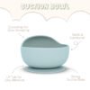 MAIN IMAGE BOWL SILICONE BABY GIFT BASKET- DUSTY BLUE