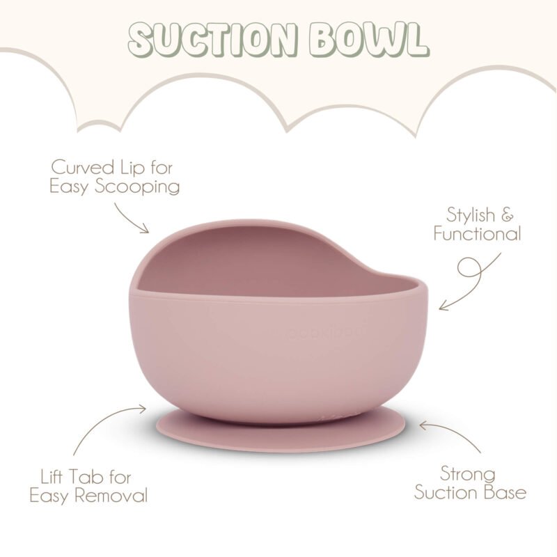 MAIN IMAGE BOWL SILICONE BABY GIFT BASKET- BLUSH PINK