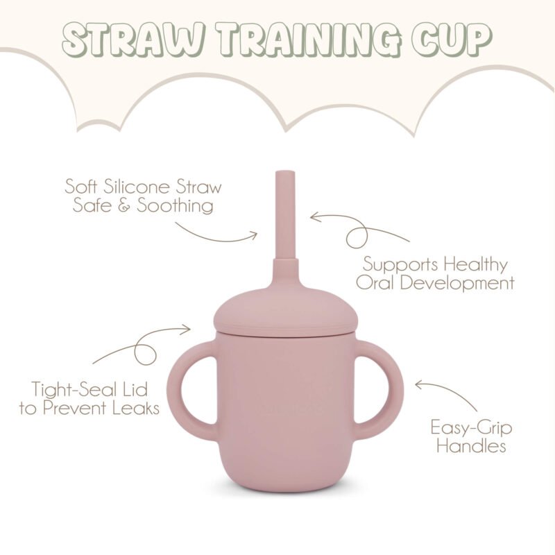 MAIN IMAGE CUP SILICONE BABY GIFT BASKET- BLUSH PINK