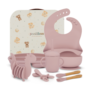 100% Premium Silicone Baby Gift Set Pink
