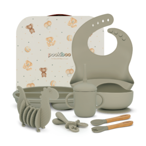100% Premium Silicone Baby Gift Set Olive