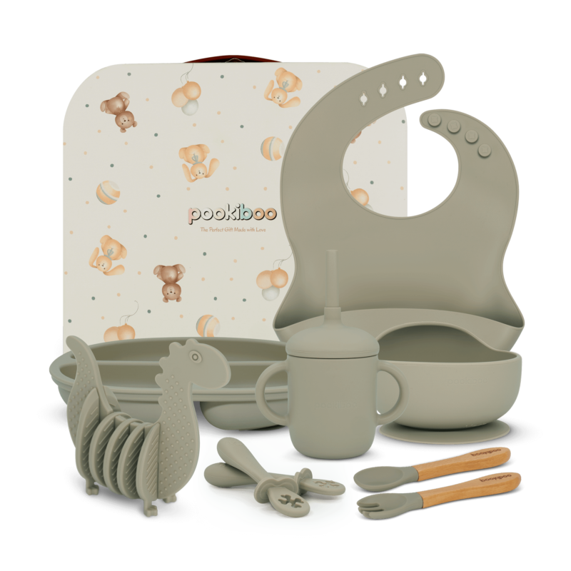 100% Premium Silicone Baby Gift Set Olive 100% Premium Silicone Baby Gift Set Olive