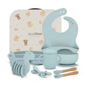 100% Premium Silicone Baby Gift Set Blue