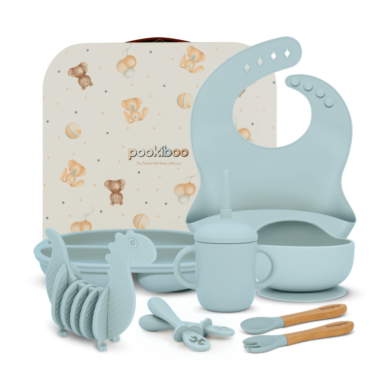 100% Premium Silicone Baby Gift Set Blue 100% Premium Silicone Baby Gift Set Blue