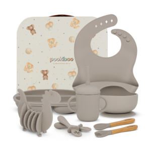 100% Premium Silicone Baby Gift Set Gray 100% Premium Silicone Baby Gift Set Gray
