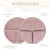 100% Premium Silicone baby plate Silicone baby plate pink