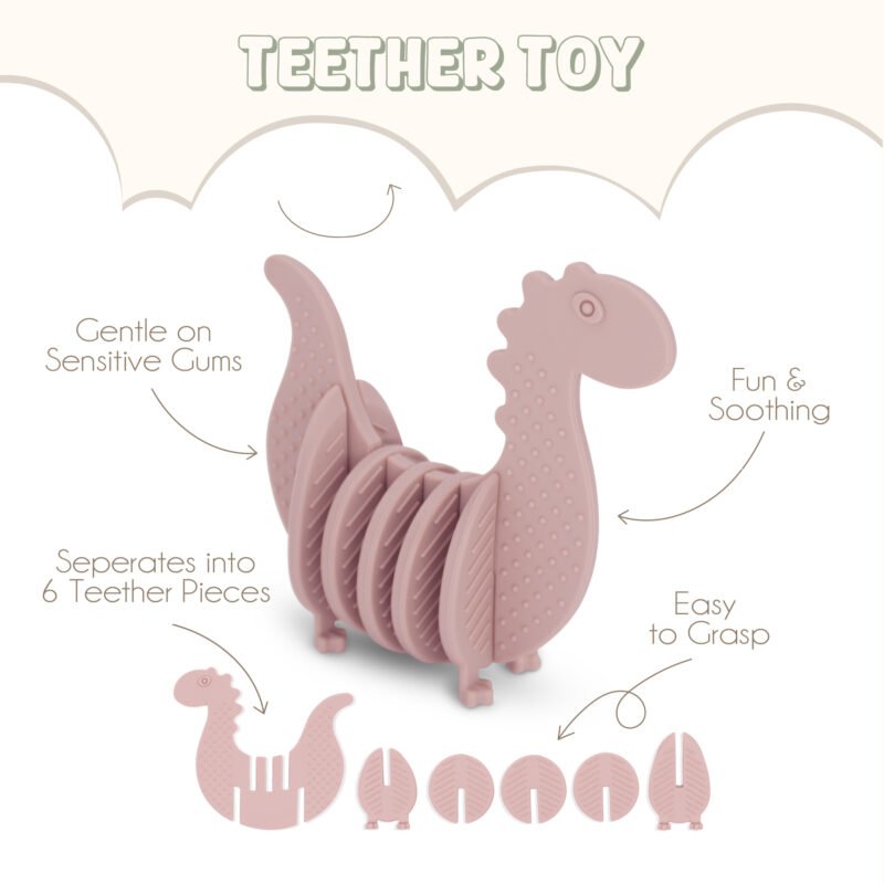 100% Silicone Pink Baby Teether Toy Pink Baby Teether Toy